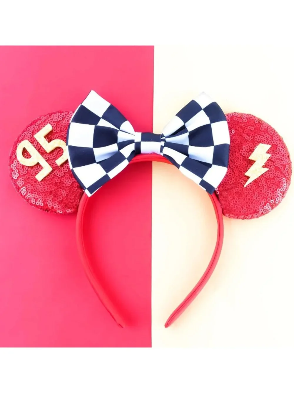 Women Red Ear Cartoon Mickey Mouse Costume Headband For Cosplay